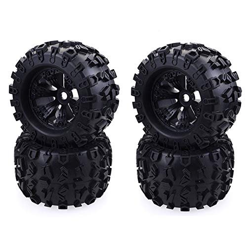 17mm Wheel & 170mm Wheels Tires for HPI Savage XL Mounted GT Flux HSP ZD Racing 1/8 Truck,4Pcs