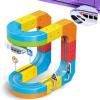 Wdebay klick Rail Electric Train Set 3D Magic Flexible Race Track for Kids 3 4 5 6 7 8 Years Old, 32 pcs Race Car Track Block with Anti-Gravity, Educational STEM Toy Boys Girls Birthday view 1