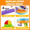 Wdebay klick Rail Electric Train Set 3D Magic Flexible Race Track for Kids 3 4 5 6 7 8 Years Old, 32 pcs Race Car Track Block with Anti-Gravity, Educational STEM Toy Boys Girls Birthday view 2