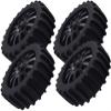 4Pcs 1/8 RC Off Road Snow Sand Paddle Tires Tyre Wheel for HSP HPI Baja,Black view 1