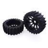 4Pcs 1/8 RC Off Road Snow Sand Paddle Tires Tyre Wheel for HSP HPI Baja,Black view 2