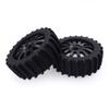 4Pcs 1/8 RC Off Road Snow Sand Paddle Tires Tyre Wheel for HSP HPI Baja,Black view 3