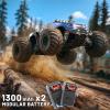 Cirmine RC Cars 1:14 All Terrain Off-Road RC Truck, 4WD Fast Remote Control Car 40 KM/H, 4X4 Waterproof Monster Truck with 21300mAh Batteries, Metal Shocks, 6 LED Headlights, RTR RC Vehicle view 3