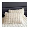 Faux Rabbit Fur Throw Standard Pillow Cases, Velvet Plush Flannel Pillowcases (Bear,2 Pillowcases) view 4