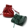 Altriapendragon Stylish Velvets And PU Drawstring Pouches For Organizing Tarots Card Dices Compacts Protective Carry Bag For Travel Portables Tarots Dices Carriers view 3