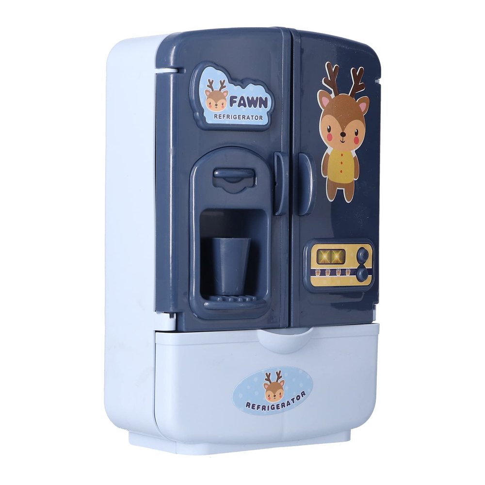Aqur2020 Toy Refrigerator, Cute Simulation Refrigerator for Kids, Arouses Interest and Practical Skills for Family Role Playing, Plastic Kitchen Toy Set for Children Age 3+ (506-36 Refrigerator