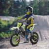 50cc Kids Dirt Bike for Kids,Gas Dirt Bikes with 2-Stoke,Off Road Motorcycle for 5-17 with Front/Rear Disc Brakes, Shock Absorption, Soft Seat Cushion Green view 2