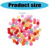 200pcs Colorful Acrylic Hair Beads for Kids Girls Braids Glow in Dark Round Braiding for Accessories Glow in Dark view 4