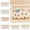 Pjeghbvop Baby Bedside Storage Bag with 2 Pocket Organize Hangings Bag Cotton for Diapers Pacifiers & Supply Baby Bedside view 2