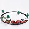 Christmas Toy Train Set with Light and Sound Haning Christmas Electric Train Toy Around Under The Christmas Tree Engine Railway Track Playset for Boys Girls view 3