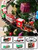 Christmas Toy Train Set with Light and Sound Haning Christmas Electric Train Toy Around Under The Christmas Tree Engine Railway Track Playset for Boys Girls view 4