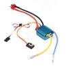 160A Waterproof Brushed ESC 3S High Current RC Car Speed Controller with 5V 1A BEC T Plug for 1/12 or Larger Scale RC Vehicles Aluminum Alloy Plastic Black 42x28x17mm view 1