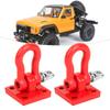 RC Rescue Buckle Aluminum Alloy | 1/10 Scale Trailer Hook Upgrade | Universal Fit for RC Cars/Crawlers/Trucks | 19x12mm Red Hook with Mounting Hardware view 2