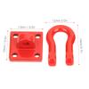 RC Rescue Buckle Aluminum Alloy | 1/10 Scale Trailer Hook Upgrade | Universal Fit for RC Cars/Crawlers/Trucks | 19x12mm Red Hook with Mounting Hardware view 3