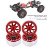 1.9 Inch Aluminum Wheel Hubs for SCX10 D90 | 1/10 Scale RC Car Upgrade Parts | High Accuracy CNC Machined Hub for Off - Road/Crawler/Trail Truck | 4PCS Red Alloy Rims view 3