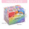 6 Rainbow Heart Erasers Set Creative Painting Correction Tools for Schoolwork Pencil for Children Rainbow Pencil Painting Heart Eraser for Students view 3