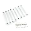 8Pcs RC Car Suspension Tie Rod Metal Chassis Tie Rod Linkage For MN D90 D91 D96 D99 D99S for MN90 1/12 Parts confident(Silver) view 1