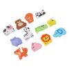 Aqur2020 Wooden Block Toys, Rubber Wood, 12 Blocks, Animals Theme, Non-Paint, 6.1x6.1 Inches, with Storage Box view 2