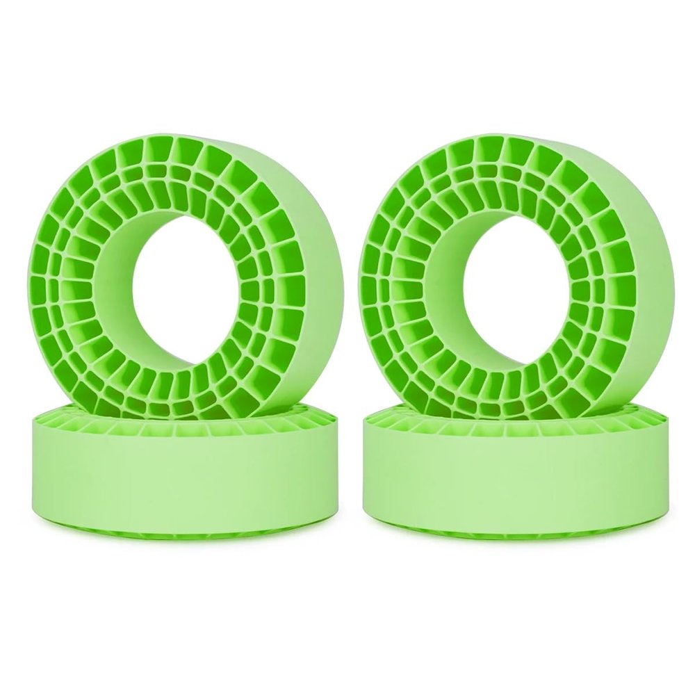 VERBANA RC Crawler Tire Silica Gel Insert Foam Tires Fits for SCX10 1/10 132-134mm (5.25" OD) 2.2" Tires(Green)