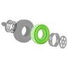 VERBANA RC Crawler Tire Silica Gel Insert Foam Tires Fits for SCX10 1/10 132-134mm (5.25" OD) 2.2" Tires(Green) view 4