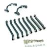 8Pcs RC Car Suspension Tie Rod Metal Chassis Tie Rod Linkage For MN D90 D91 D96 D99 D99S for MN90 1/12 Parts confident(Black with seat) view 1