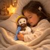 8 Inch Weighted Jesus Plush Doll - Sitting Religious Stuffed Toy with Detachable Halo & Cross - Christian Keepsake for Baptism, Easter, Church - Faith-Based Gift for All Ages view 2