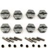 2 Sets Aluminum 12mm*5mm Wheel Hub Hex Adapter for 1/14 MJX Hyper Go 14209 14210 Upgrades PartsTitanium view 1