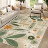 Abstract 5x7 Rug - Jungle Rug 5x8 - Floral Area Rug for Bedroom Living, Green Carpet, Washable & Non Slip & Soft Low Pile Indoor Large Rugs for Women Teens - BA221 view 2
