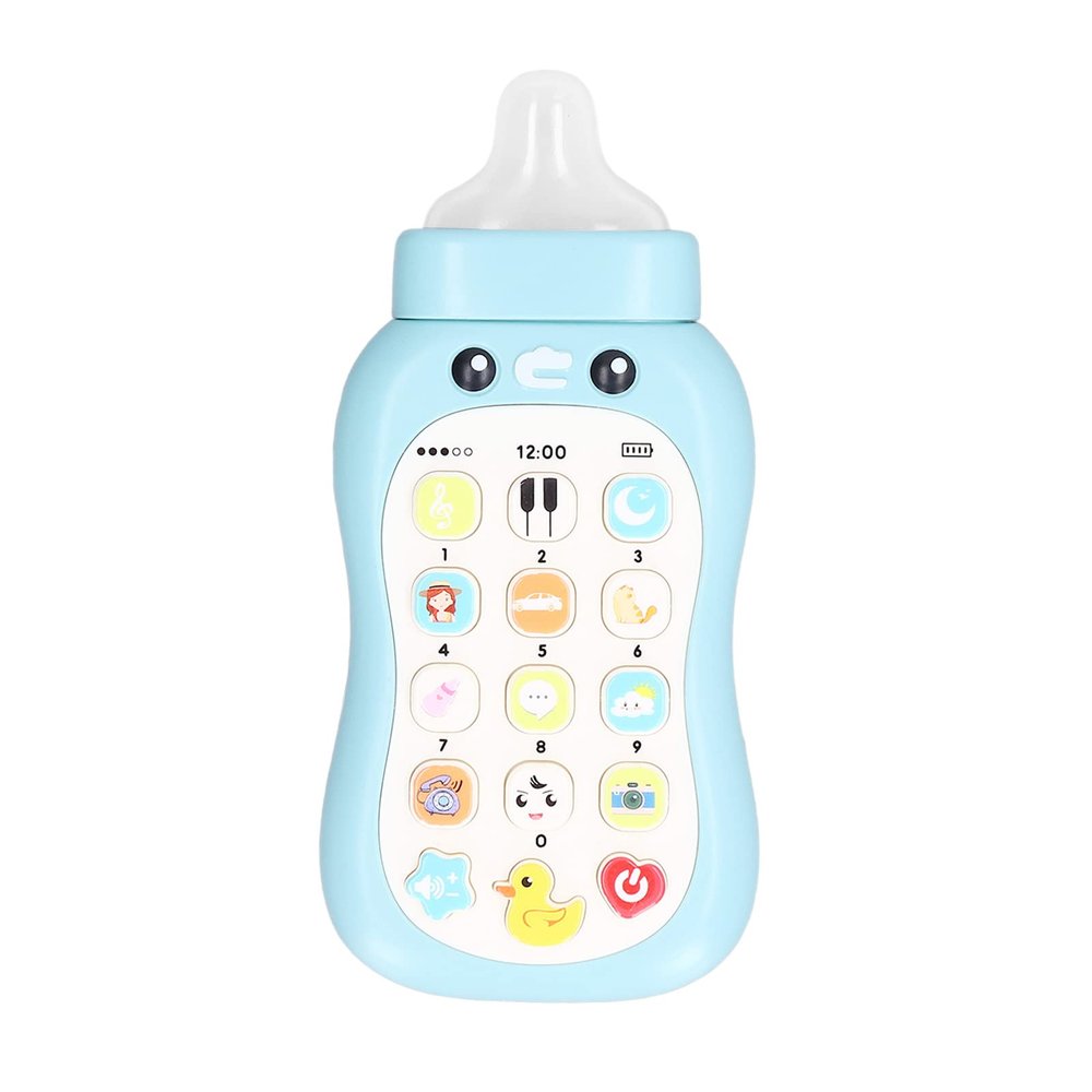 Aqur2020 Portable Mobile Toys for Babies with Soft Pacifier and 15 Functions for Early Learning, Blue ABS Material for BabiesToddlers