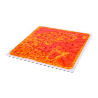 3D Liquid Sensory Floor Tiles - Textured Pads for Sensory Integration Training, Non-Slip Base for Pikler Climber & Playroom Floors(Orange)