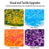 3D Liquid Sensory Floor Tiles - Textured Pads for Sensory Integration Training, Non-Slip Base for Pikler Climber & Playroom Floors(Orange) view 2