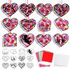 36Pcs Valentines Heart Paper Suncatcher for Kids, Stained Glass Effect Heart Suncatchers Hearts Shaped Tissue Paper Craft DIY Window Art, Classroom Art Craft, Valentines Day Party Game Supplies view 1