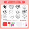 36Pcs Valentines Heart Paper Suncatcher for Kids, Stained Glass Effect Heart Suncatchers Hearts Shaped Tissue Paper Craft DIY Window Art, Classroom Art Craft, Valentines Day Party Game Supplies view 2
