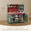 Play Kitchen Set, Kids Kitchen Playset with 21 Fun Accessories, Toy Kitchen Set with Realistic Appliances, Smart Storage, Wooden Play Kitchen for Kids, Gift for Ages 3+ (Green & Red) view 3