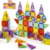 cossy Mini Magnetic Tiles, 80 PCS Magnet Tiles Travel Magnetic Tiles with Iron Box and Storage Guide, Travel Toys for Long Trip and Restaurant, STEM Learning & Creative Building & Educational Toys view 1