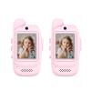 Video Walkie Talkies for Kids, Handheld 2 Pack Rechargeable Kids Video walkie talkies,Long Range Ideal for Family Games, Outside, Camping, Hiking (Pink - A) view 1