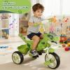 Kids Tricycle, Dinosaur Toys Trike Bike with Safe Anti-Rollover Design, Music, Storage Basket, Big Wheels & LED Lights, Toddler Ride on Toys, Bicicletas para Nios De 3 Aos a 6 (Green) view 2