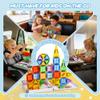 cossy Mini Magnetic Tiles, 46 PCS Magnet Tiles Travel Toys with Iron Box, Travel Magnetic Tiles for Restaurant, Car & Plane Play, Toys for 3 4 5 6 7 8 Year Old Boy and Girl view 3