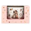 Depesche TOPModel Fur Ever Friends 13867 Cereal Bowl in White with Model Motif, Dogs, Cats and Gold, Bowl with Inscription "Happy Day" view 1