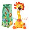 JISON21 Dancing Talking Lion Baby Toy, Adjustable Volume Interactive Mimicking Toy Singing Recording Repeating What You Say Lion Toy, Musical Birthday Gift for Grandkids Infants Toddlers(Orange) view 1