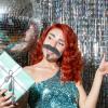 LOGOFUN Fake Beard and Eyebrow Set Halloween Mustache Accessories for Cosplay Dress Up Party Costume Props - White & Black view 3