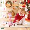 LUKETURE Dancing Talking Singing Pink Giraffe Stuffed Plush with Golden Antlers,Interactive Stuffed Animal Toy, Musical Plush with Record & Repeat, Sings 10 Songs, LED Lights view 2