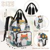 Shoblo Sunglasses Cats Diaper Bag Backpack for Travel, Waterproof Diaper Bag with Insulated Bottle Pockets & USB Port, Large Capacity Baby Bag for Moms & Dads view 2