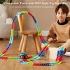 Kids Race Track Set, Changeable Track with LED Light-Up Race Car, Anti Gravity Car Track Set Ultra-Flexible Machine Track (138 PCS) view 2
