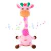 LUKETURE Dancing Talking Singing Pink Giraffe Toy Stuffed Plush, Interactive Stuffed Animal Toy, Musical Giraffe Plush with Record & Repeat, Sings 10 Songs, LED Lights view 1