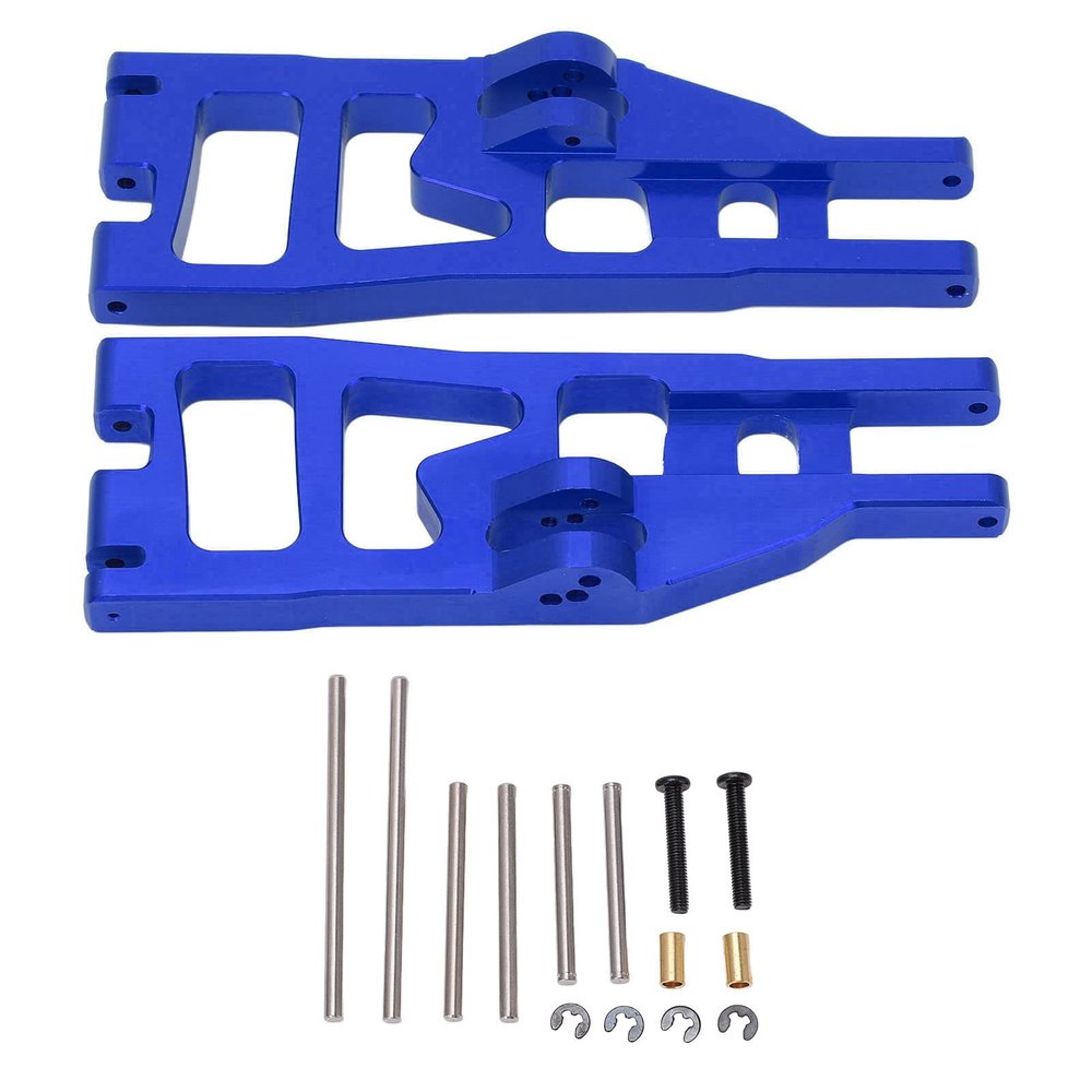 2Pcs RC Front r Swing Arm Aluum y, CNC Machining Weight 1/6 RC Truck Swing Arm, Front r Suspen for 1/6 RC Truck, Includes 6 Pins (Dark Blue)
