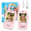 Kids Video Walkie Talkies for Age 3-12Rechargeable Radios with Screen, Voice Changer, Long Range - Christmas Birthday Gifts for Girls view 1
