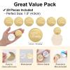 20PCS Gold happy Birthday Cupcake Toppers, Circle Mirror Birthday Cupcake topper, Gold Acrylic Birthdays Cup Cake Toppers Decoration for Party view 2