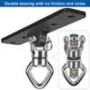 2Pack Ceiling Mount Swing Hanger with Bearing 900 LB Capacity Heavy Bag Hanger 360 Swivel Hook Hanging Chair Mount Stainless Steel Swing Hardware for Aerial Silks, Punching Bag, Hammock, Porch Swings view 3