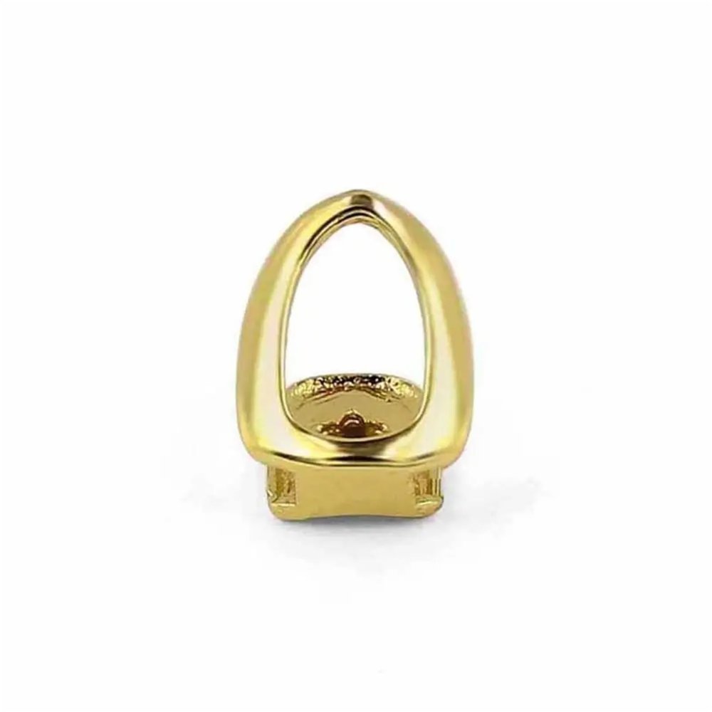 Gold Tooth Cap 10 PCS Hip Hop Rapper Single Shackle Teeth Cap Top Bottom Dental Braces Hollow For Teeth Mouth(Color 01)